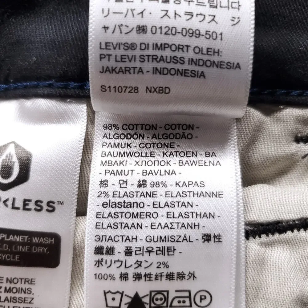 Levi's XX Chino Relaxed Taper Pants Men 29 Black Stretch Minimalist Streetwear